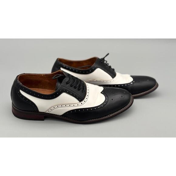 Ferro Aldo Other - Mens sz. 8 Ferro Aldo Arthur Wingtip Oxford Black White Dress Shoes No Box